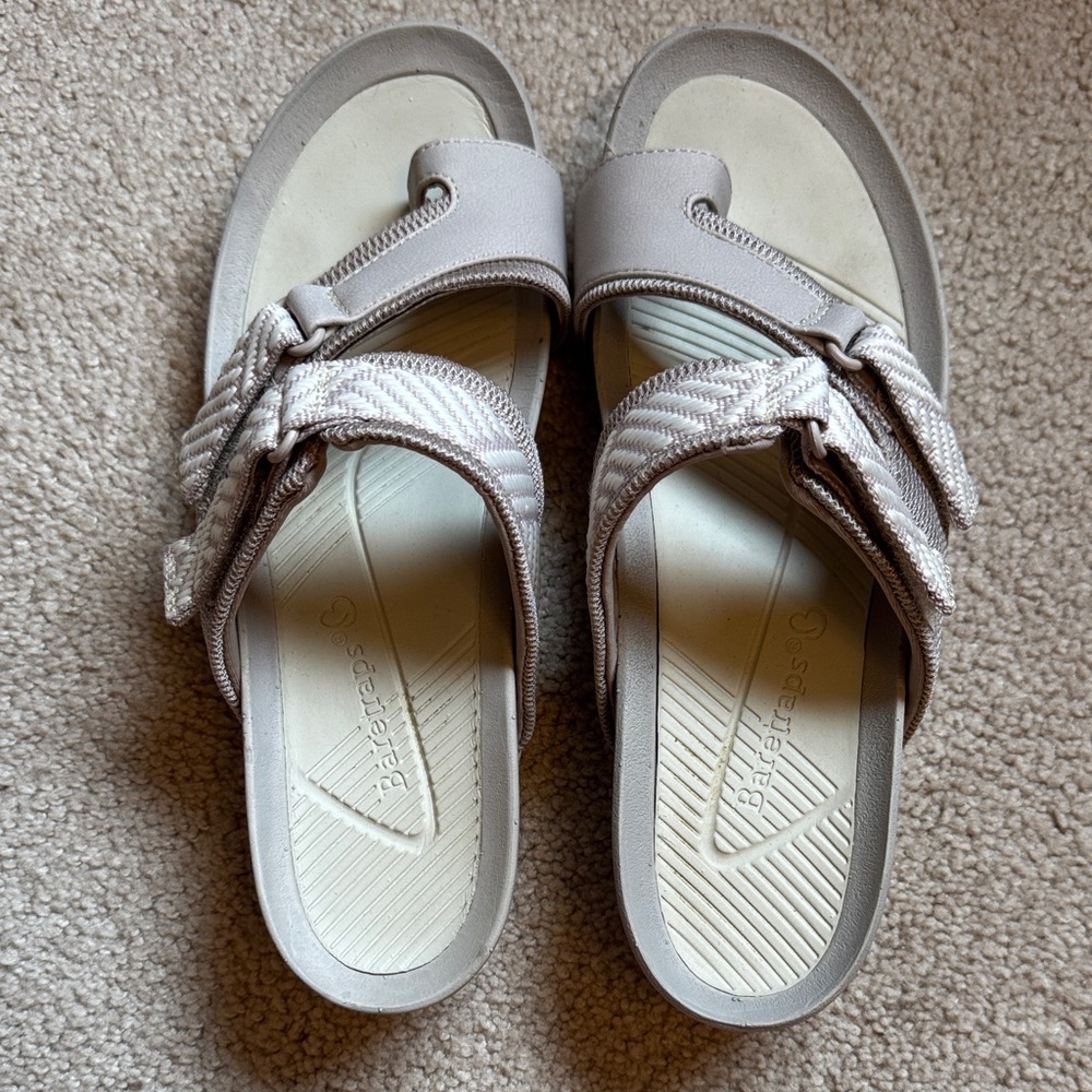 BareTraps Taupe Slide Sandals - Picture 2 of 4